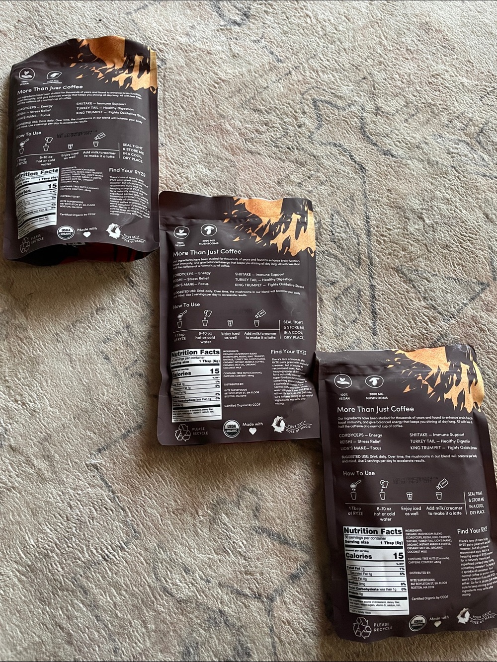 Mushroom Coffee - Black & Orange Packaging - Picture 2 of 5